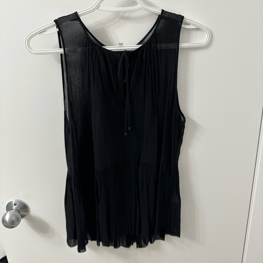 Aritzia Wilfred black sheer top